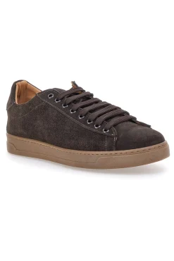 Sneakers marroni in camoscio con suola a contrasto Ptr 3021