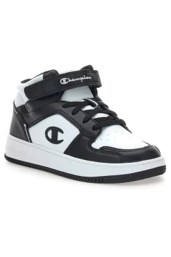 Sneakers mid bianche e nere con strappo Champion RD18 2 MID B PS