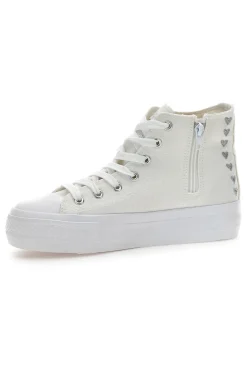 Sneakers Mid-Cut Bianche Con Platform Energy 117