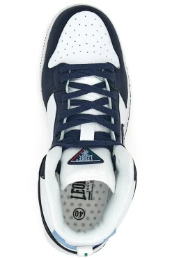Sneakers Mid-Cut Bianche e Blu Leone 37
