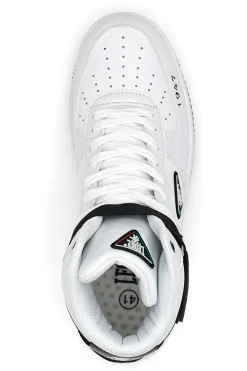Sneakers Mid-Cut Bianche e Nere Leone 47