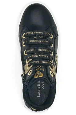 Sneakers Mid-Cut Nere e Oro Laura Biagiotti 87069387