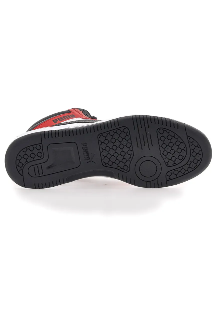 Sneakers Mid Cut Rosse e Nere Puma Rebound V6