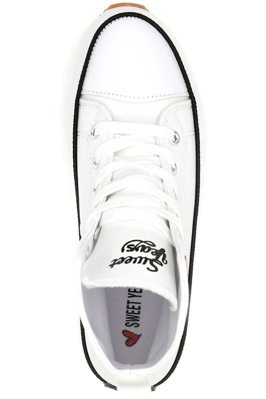 Sneakers Mid Cut Sweet Years 8291 Bianche