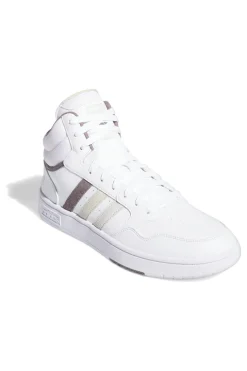 Sneakers mid-cut weiße mit Schnürsenkeln Adidas HOOPS 3.0 MID