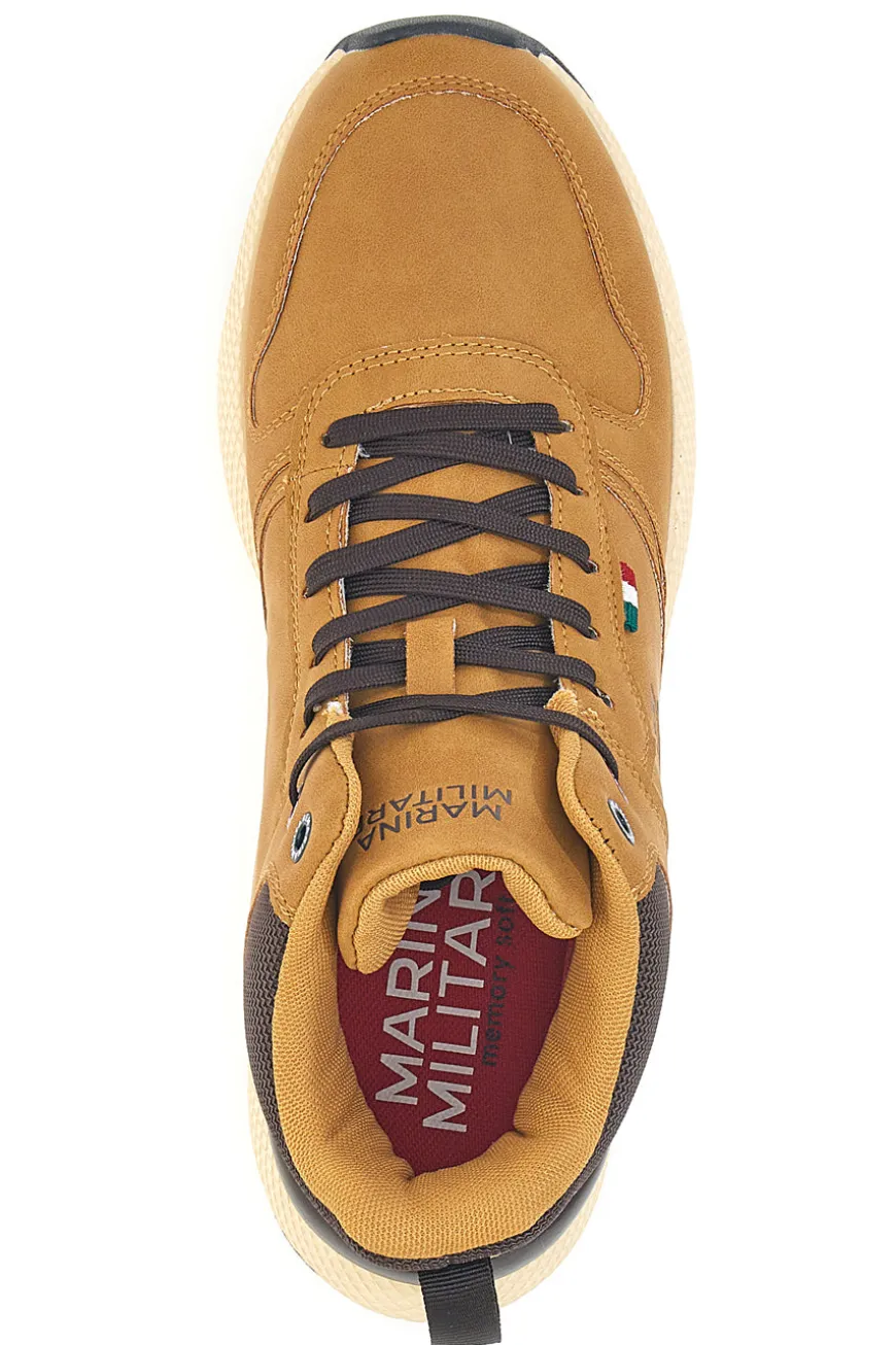 Sneakers mid ocra con suola running Marina militare MM2310