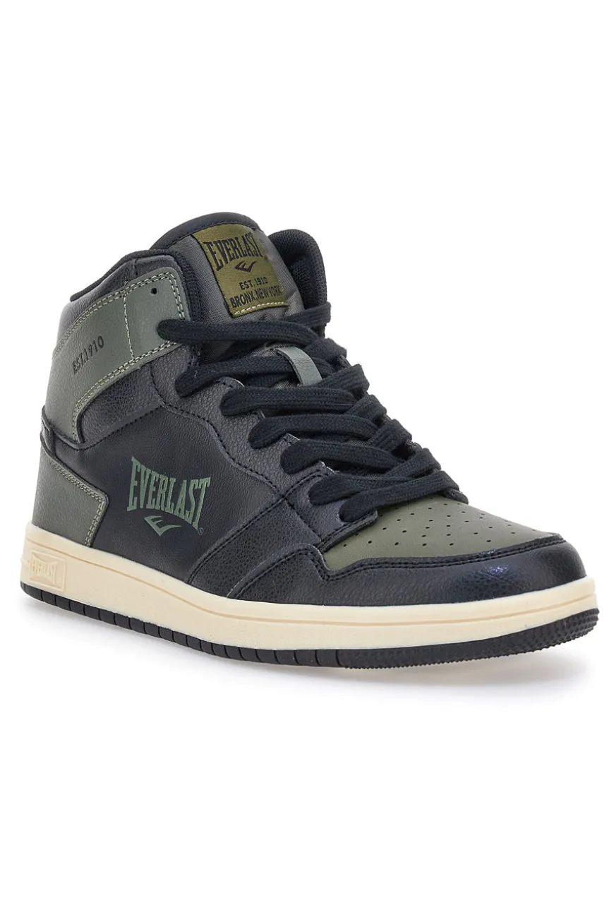 Sneakers mid verde e nero in materie sintetiche Everlast EV716