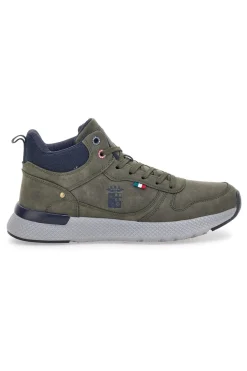 Sneakers mid verdi con suola running Marina militare MM2310