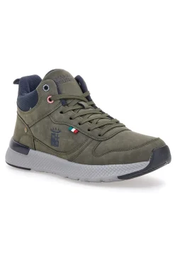 Sneakers mid verdi con suola running Marina militare MM2310