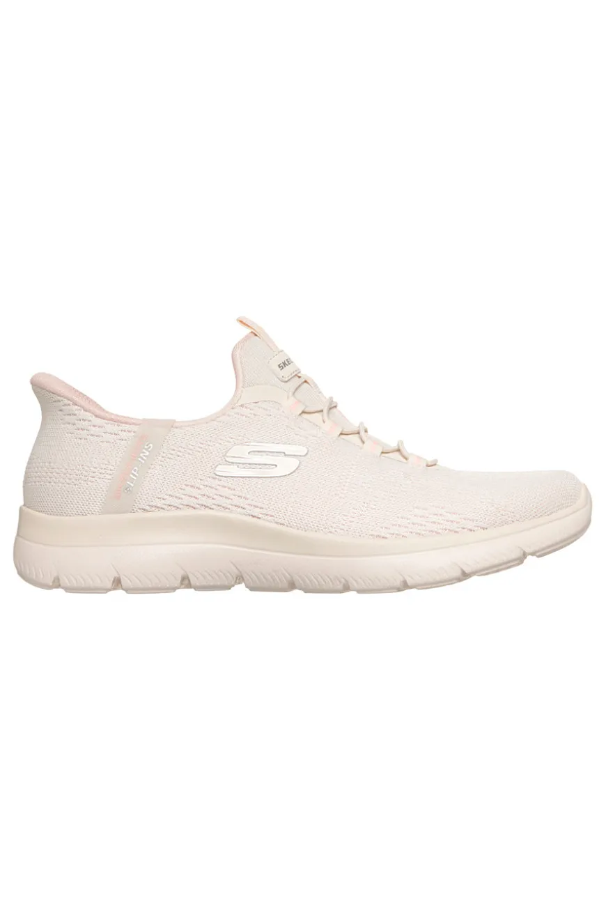 Sneakers natural slip-ins con lacci elastici Skechers Summits dream chaser