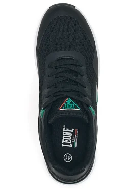 Sneakers Nere Con Chiusura Lacci Leone M0518