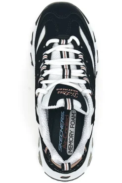 Sneakers nere con dettagli rose gold e Memory Foam Skechers D'Lites Devoted Fan