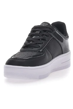 Sneakers Nere Con Flatform Coveri Amber Microfiber Metal