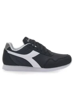 Sneakers Nere Con Logo Bianco Diadora Simple Run