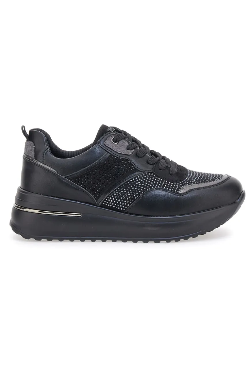 Sneakers Nere con Strass Inblu IN397014