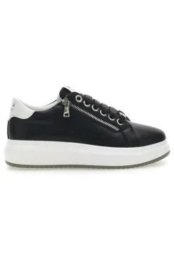 Sneakers Nere e Bianche con Cerniera Mariella Burani 51011