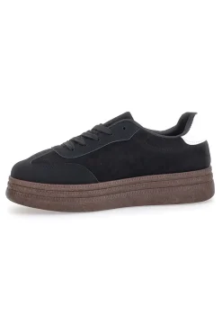 Sneakers Nere e Bianche Con Flatform First Lady 016