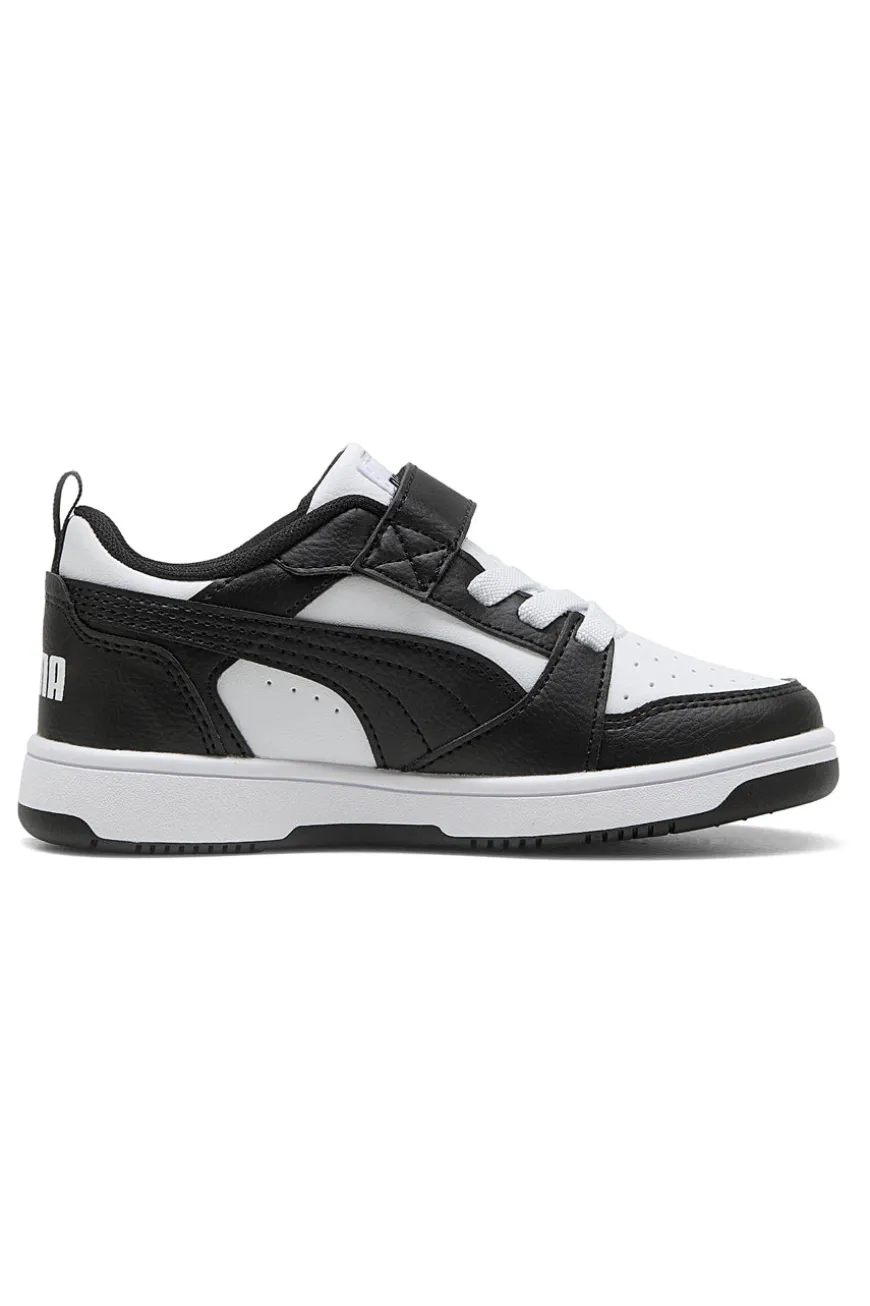 Sneakers nere e bianche con strappo Puma Rebound V6 Lo AC+ PS