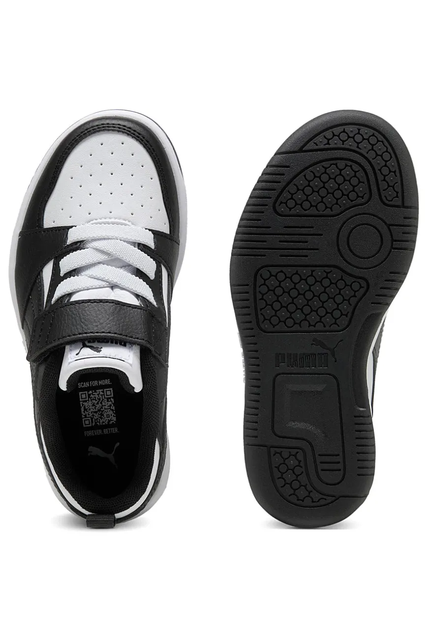 Sneakers nere e bianche con strappo Puma Rebound V6 Lo AC+ PS