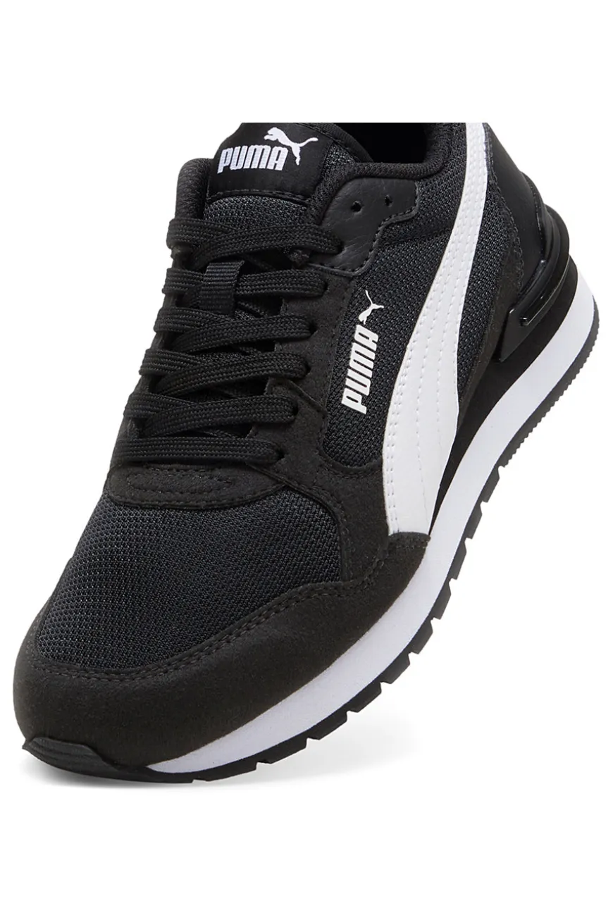 Sneakers nere e bianche in mesh Puma ST Runner v4 Mesh Jr