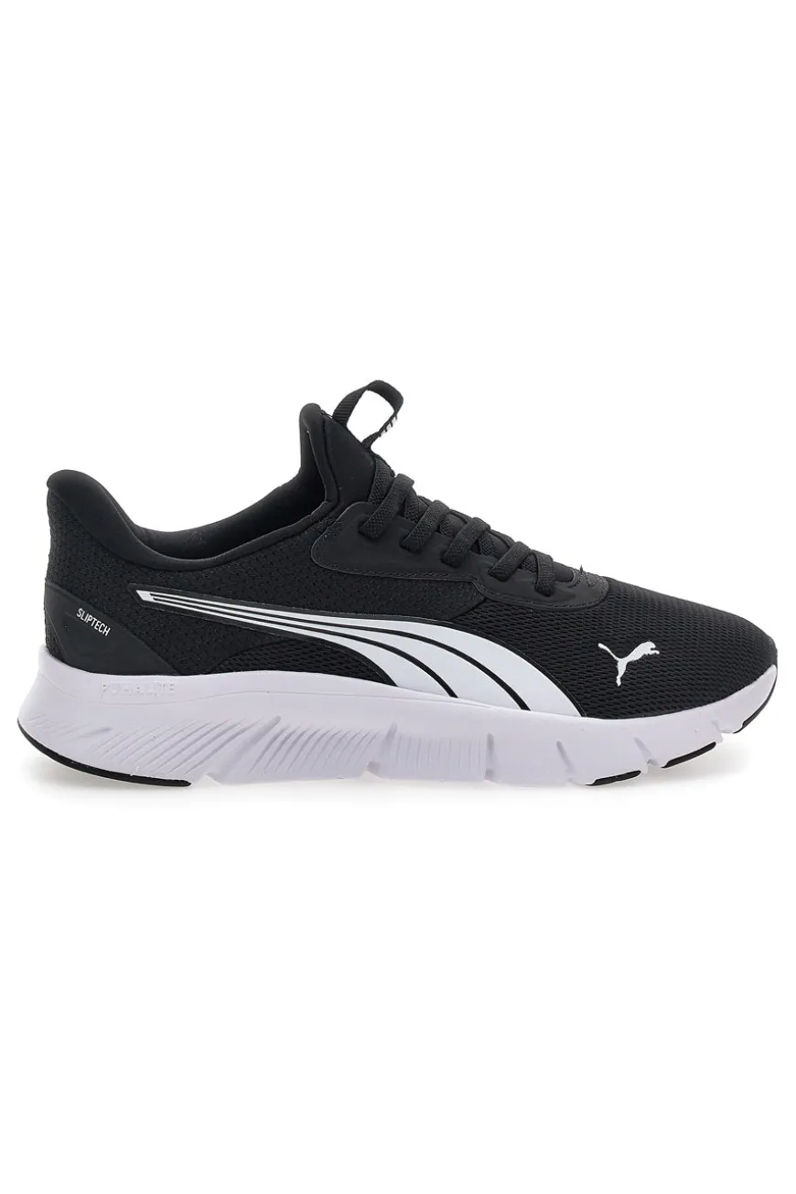 Sneakers nere e bianche slip on in mesh Puma Flexfocus Lite SLIPTECH Jr