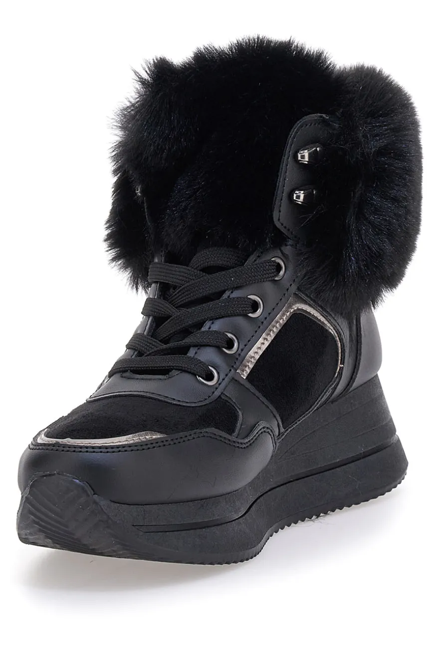 Sneakers nere imbottite con pelliccia sintetica Laura Biagiotti 9257
