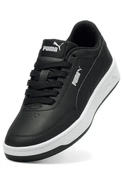 Sneakers nere in materiali sintetici con suola bicolore Puma Court Classic Clean Jr