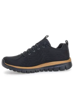 Sneakers nere in mesh con Memory Foam Skechers Graceful Get Connected