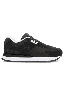 Sneakers nere in nylon con inserti scamosciati Under Armour Essential Runner