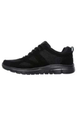 Sneakers nere in pelle e mesh con soletta memory foam Skechers Burns Agoura da Uomo
