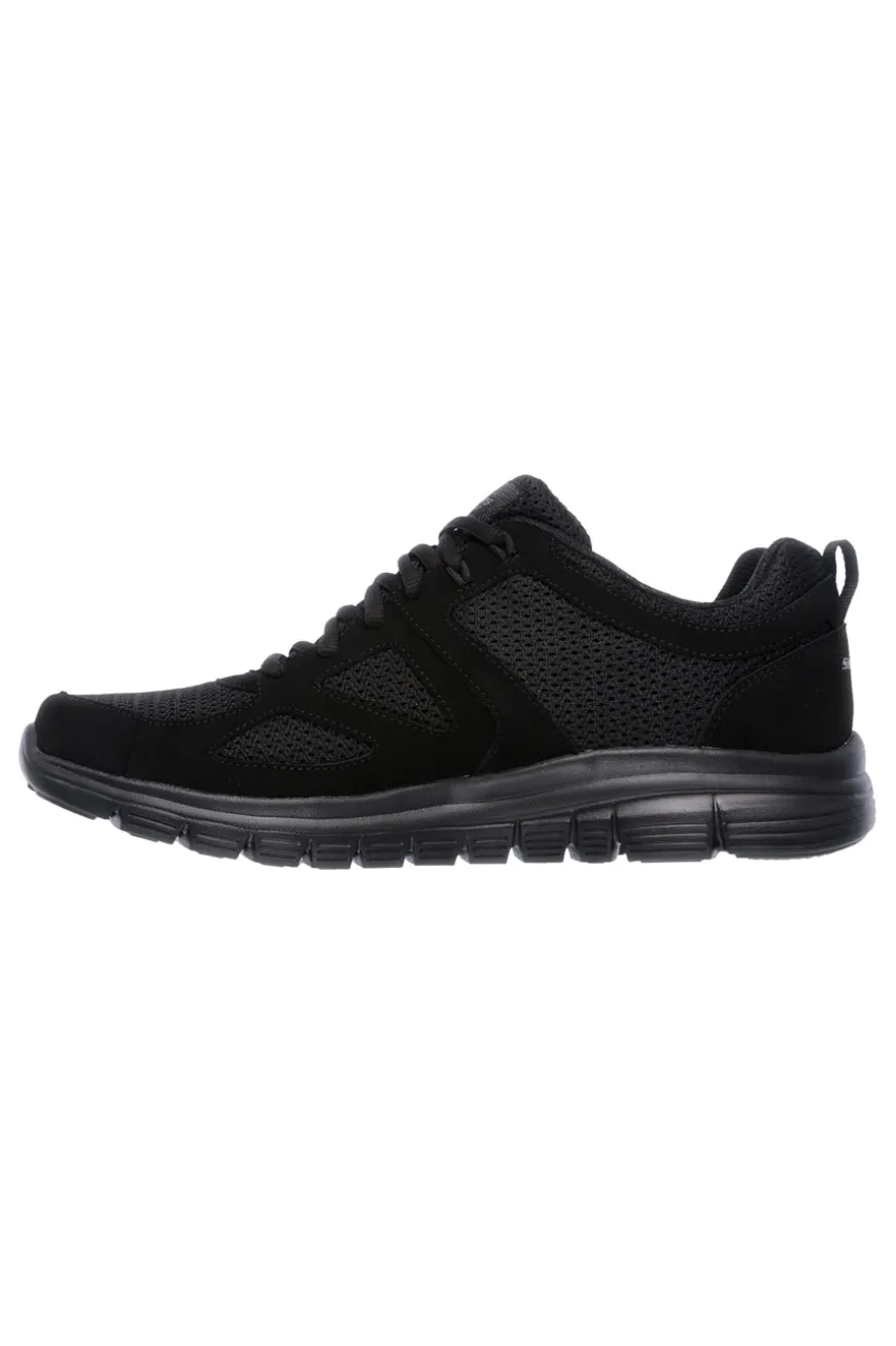 Sneakers nere in pelle e mesh con soletta memory foam Skechers Burns Agoura da Uomo