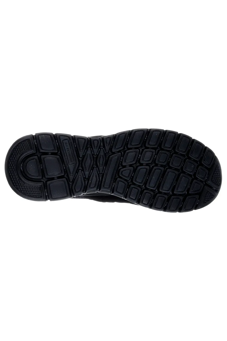 Sneakers nere in pelle e mesh con soletta memory foam Skechers Burns Agoura da Uomo