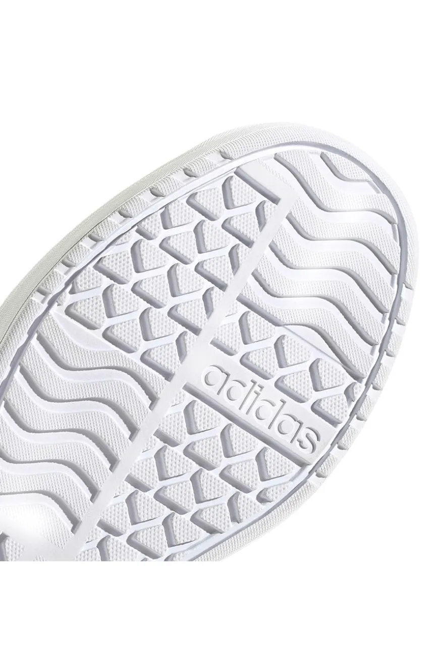 Sneakers nere in suede platform con strisce bianche Adidas VL Court Bold J