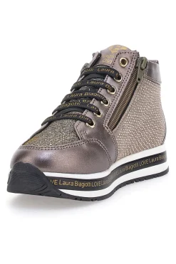 Sneakers Nere metalliche con brillantini laterali LAURA BIAGIOTTI 87129385