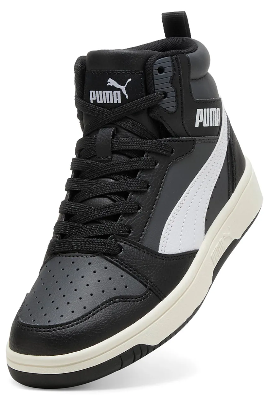 Sneakers nere mid con dettagli bianchi Puma Rebound V6 Mid Jr