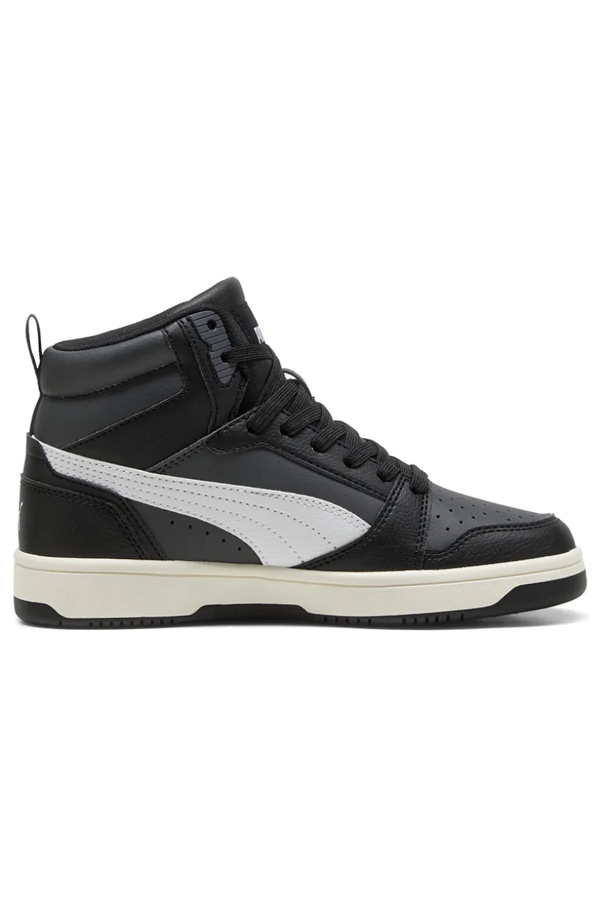 Sneakers nere mid con dettagli bianchi Puma Rebound V6 Mid Jr