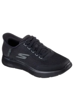 Sneakers nere slip-on in mesh con Air Cooled Memory Foam Skechers Go Walk Flex Netro