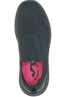 Sneakers Nere Slip-On Traspiranti Con Memory Foam Joma Laceless Lady 2401