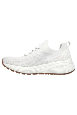 Sneakers off white in mesh slip on con memory foam Skechers Bobs Sparrow 2.0 Allegiance Crew