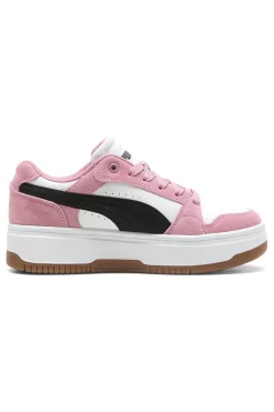 Sneakers rosa e bianche suola flatform Rebound Femme Low SD SoftFoam Puma