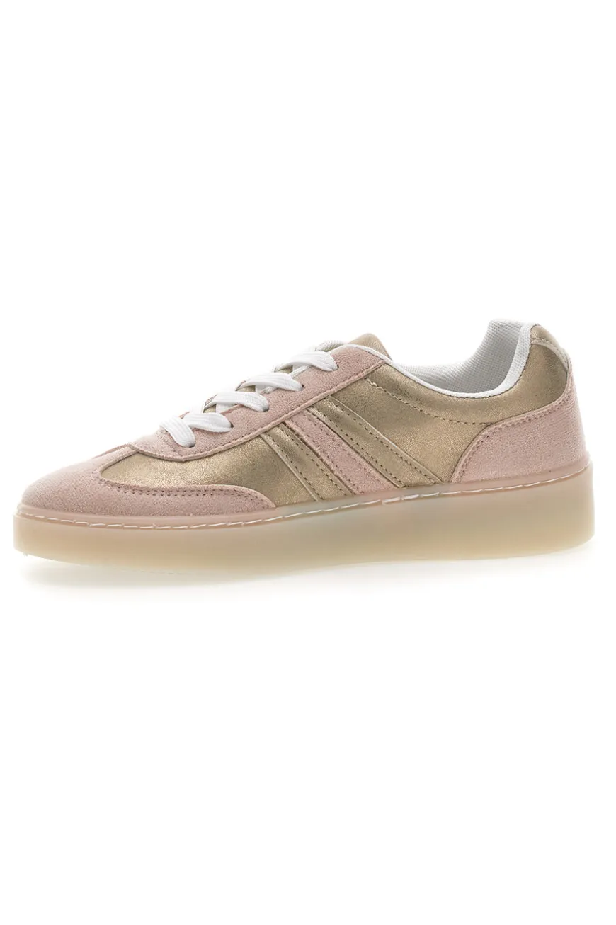 Sneakers Rosa e Oro con Suola in Gomma TALEMI 23786