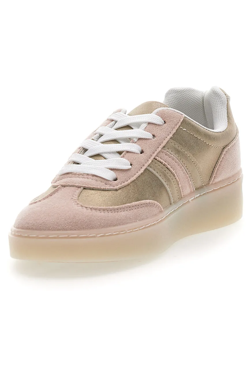 Sneakers Rosa e Oro con Suola in Gomma TALEMI 23786