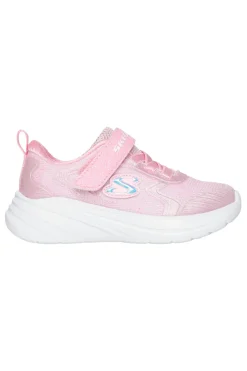 Sneakers rosa glitterate con chiusura a strappo Wave 92 Skechers