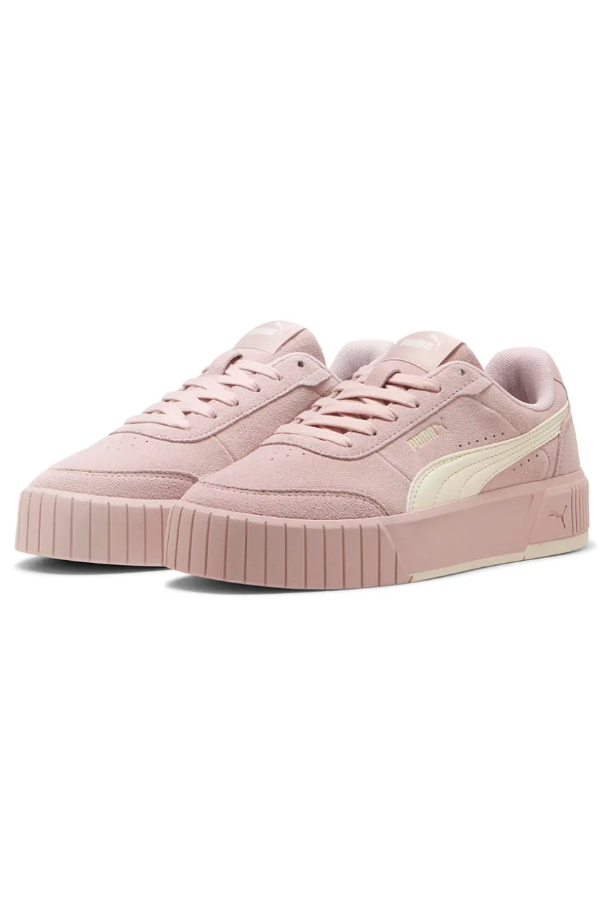 Sneakers rosa in suede con suola rialzata Puma CARINA MIA SD