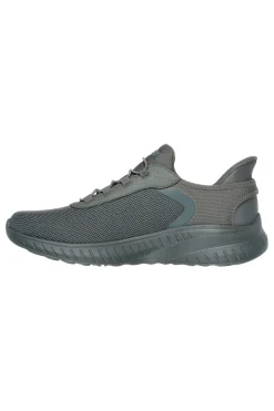 Sneakers slip ins verde oliva in mesh Skechers Bobs squad chaos tough walk