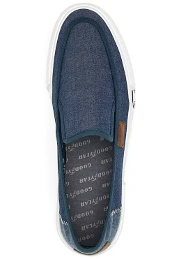 Sneakers Slip-On Blu in Tela Goodyear 41037