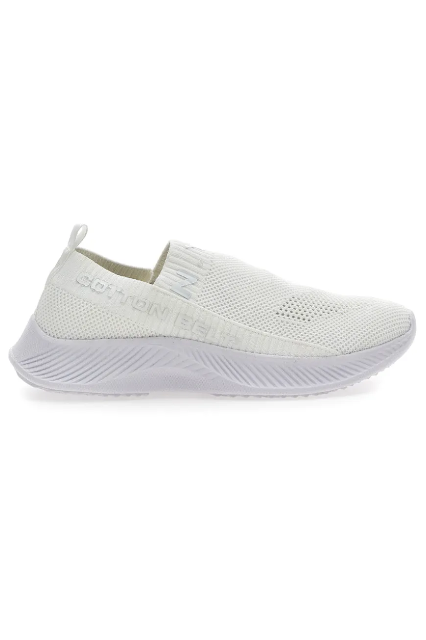 Sneakers Slip-On Cotton Belt Spirit Bianco