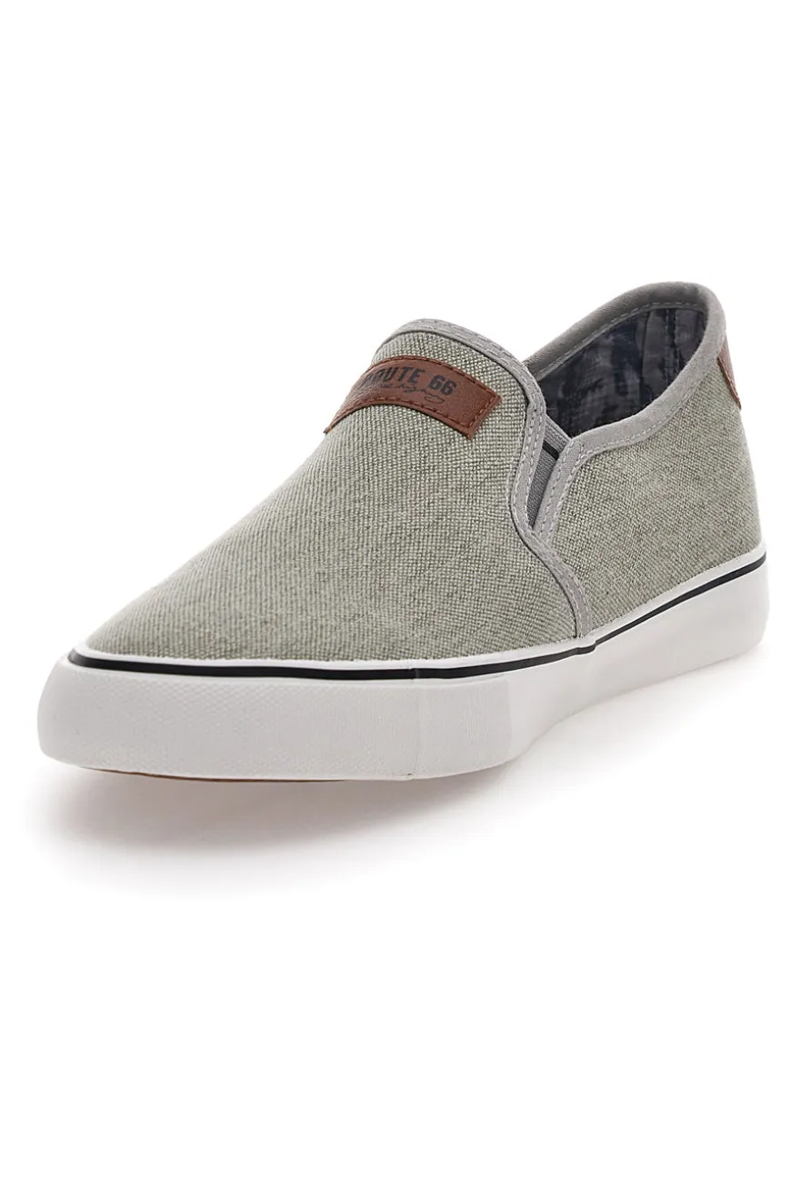 Sneakers Slip-On Grigie Route 66 01805