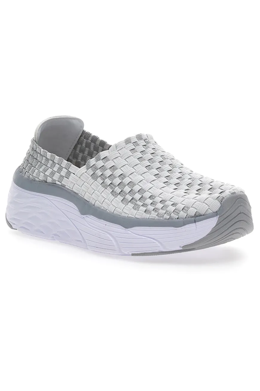 Sneakers Slip-on Overland 9620 Bianche e Grigie