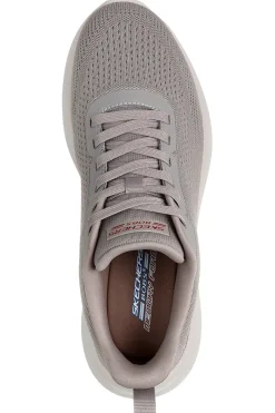 Sneakers sportive Taupe in knit con memory foam Skechers Bobs Moda Flex